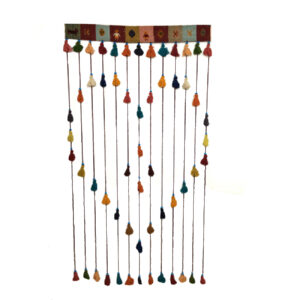 Tassel wall hanging with Traditional Handwoven Kilim Heart Design