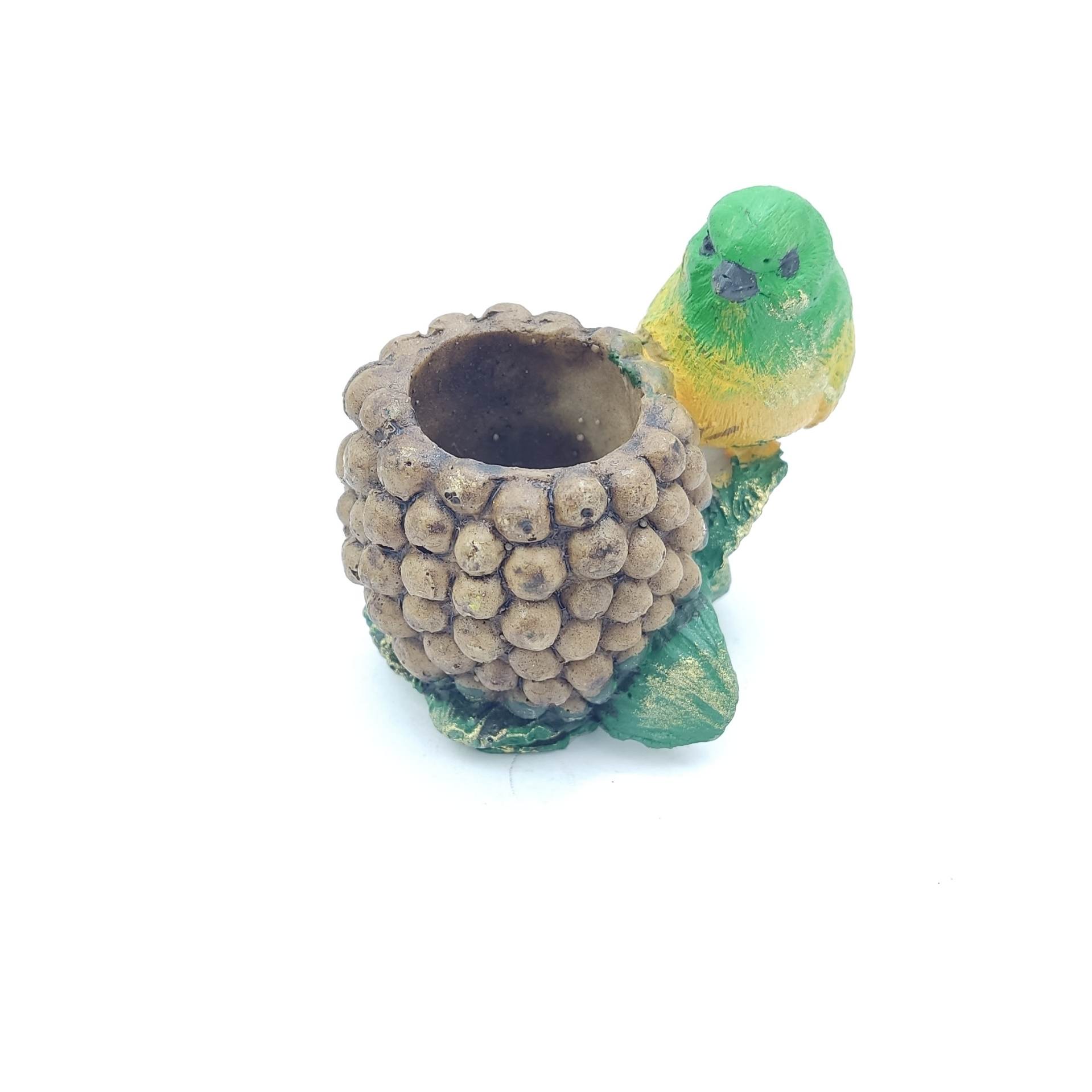 Green Bird Design Toothpick Holder in Polyester (2 pcs)