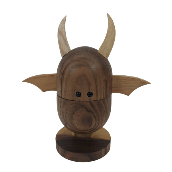 Brown Bat Design Wooden Toothpick Dispenser