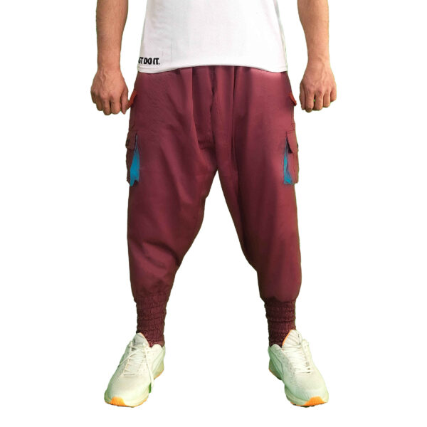 Traditional Kurdish Trouser – Red Bold Shalwar