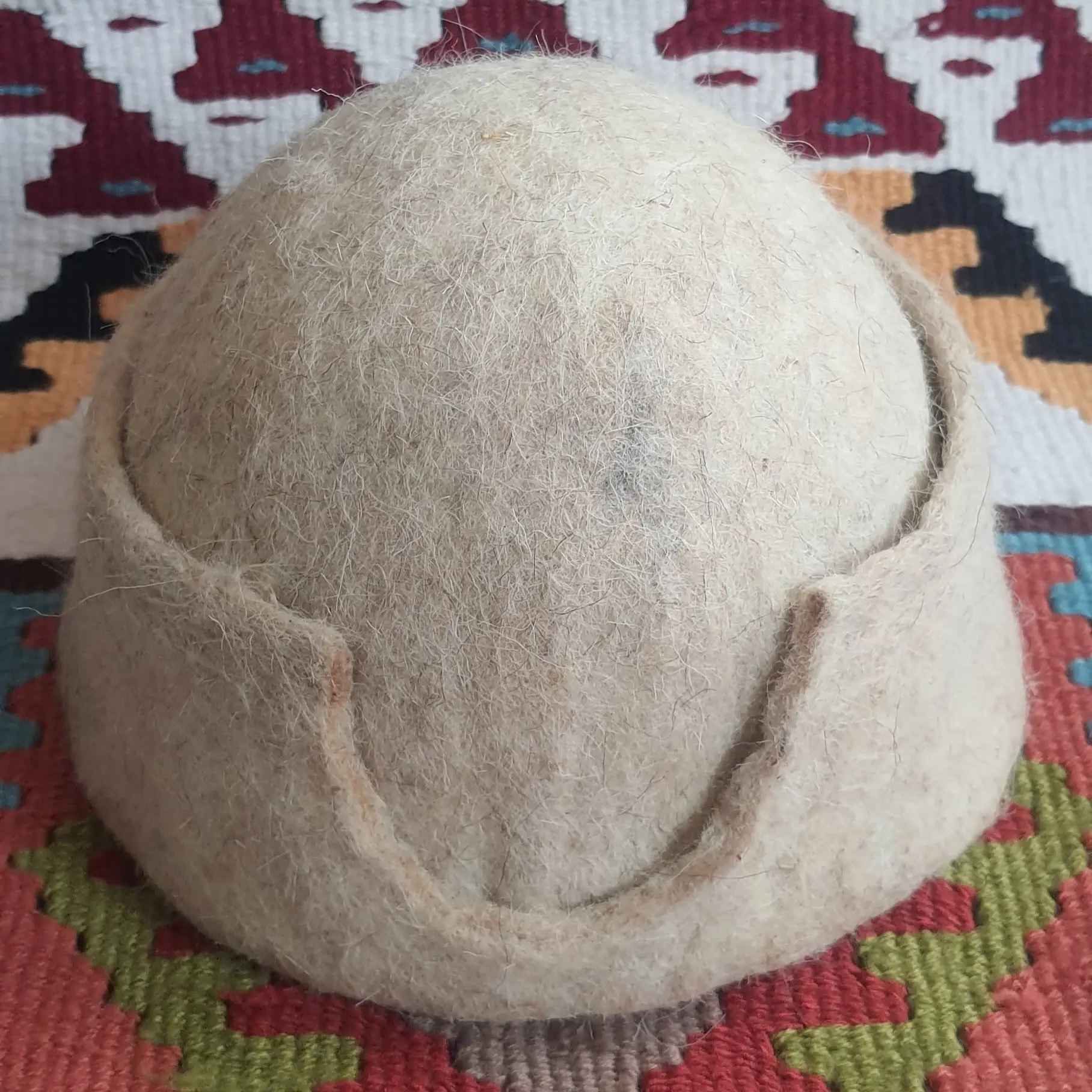 Traditional Persian Luri Ethnic Hat – Kolah Namadi 100% Wool
