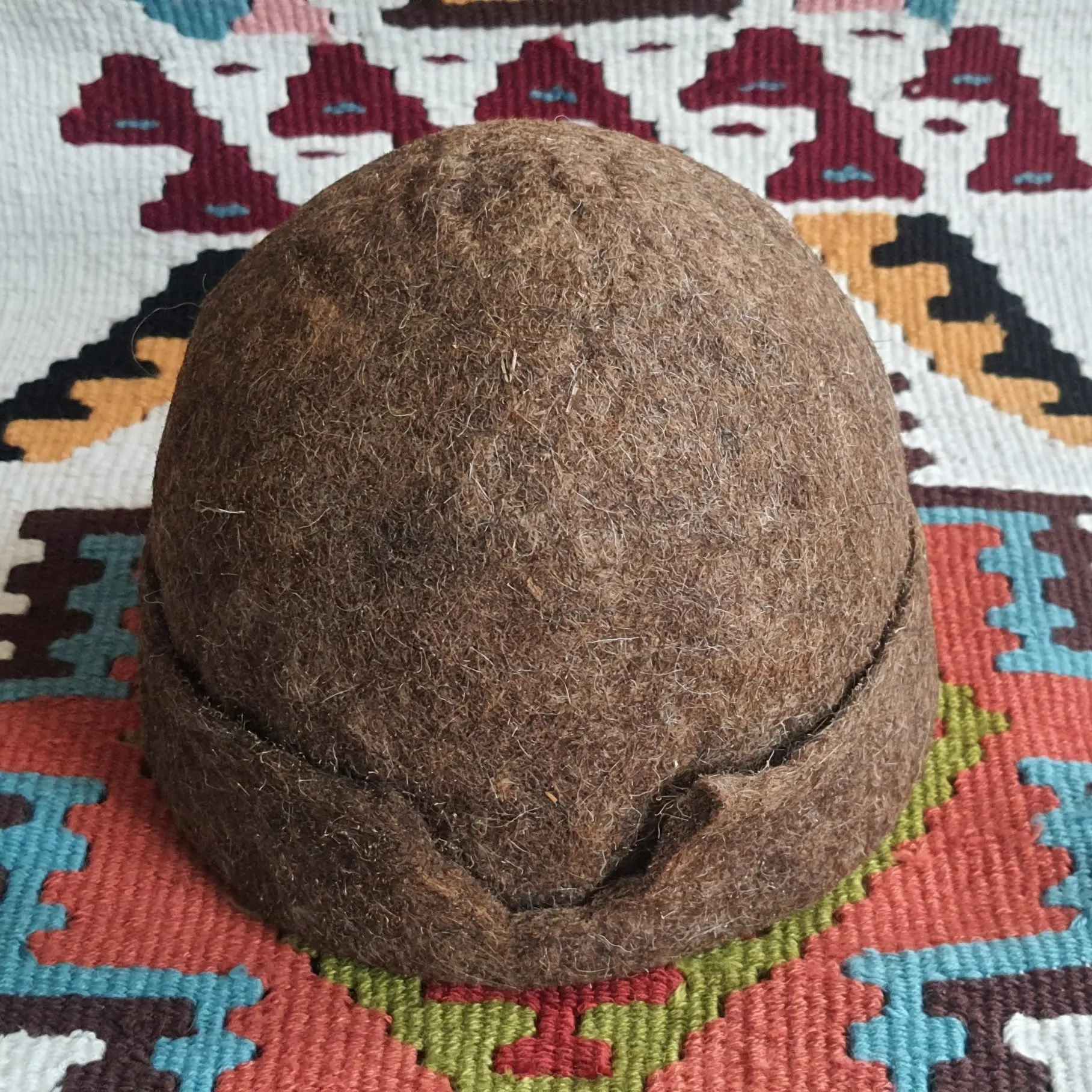 Traditional Persian Luri Ethnic Hat - Kolah Namadi 100% Wool