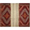Persian Patchwork Kilim Rug Handwoven Geometric Red