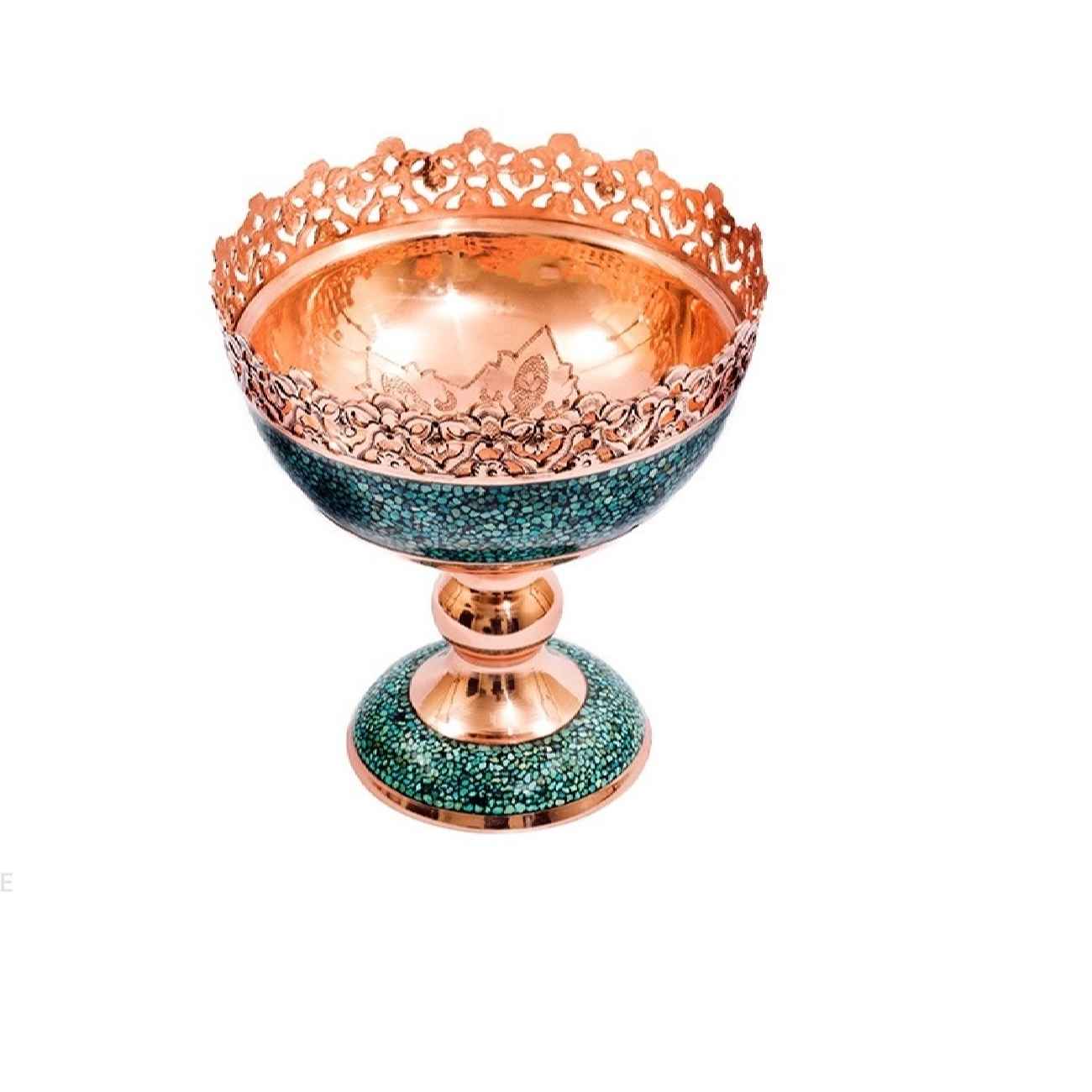 Treasured Persian Artisanal Gift Set Turquoise Inlay Plate & Nut Bowl