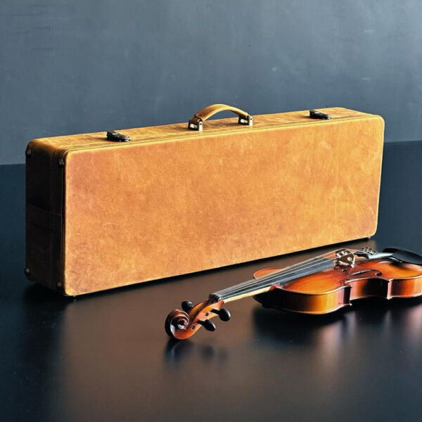 Violin Hard Case Handmade from Fir Wood & Natural Leather