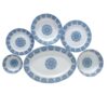 White Melamine Dinnerware Set for 6 Traditional Design