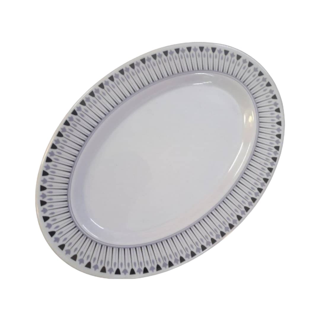 White Melamine Dinnerware Set for 6 Unbreakable