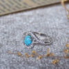 Persian Silver Ring for Women with Neyshabur Turquoise
