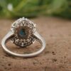 Handcrafted Persian Silver Ring for Women with Neyshabur Turquoise