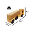 Wooden Dump Truck Toy Handcrafted for Kids