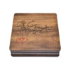 Wooden Box for Gift Giving with the Persian Calligraphy Pattern Hearts Design
