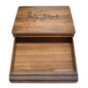 Wooden Box for Gift Giving with the Persian Calligraphy Pattern Hearts Design
