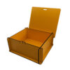 Wooden Box for Gift Giving with the Persian Calligraphy Pattern Yellow
