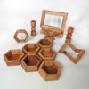 Wooden Haft Seen Set Rustic Style for Nowruz Festivities