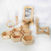 Wooden Haft Seen Set Rustic Style for Nowruz Festivities