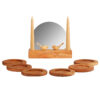 Wooden Haft Seen Set for Nowruz Festivities Bird Design Round