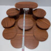 Wooden Haft Seen Set for Nowruz Festivities with Calligraphy Candle Holder