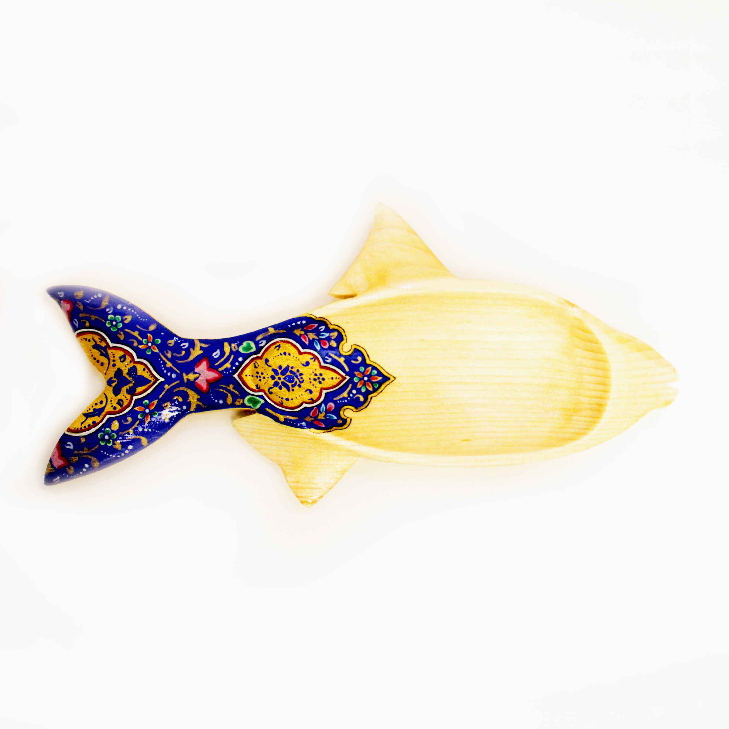Wooden Haft Seen Set for Nowruz Traditional Fish Design