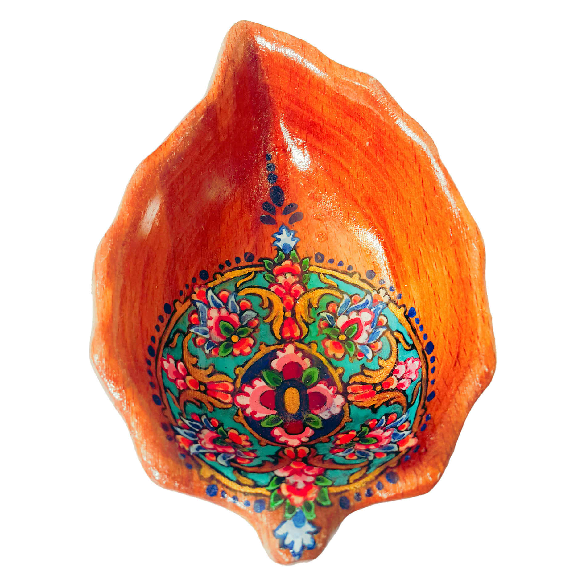 Wooden Haft Seen Set for Nowruz Traditional Leaf Design