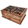 Wooden Organizer Box 6-Compartment for Assorted Variety of Tea Bags