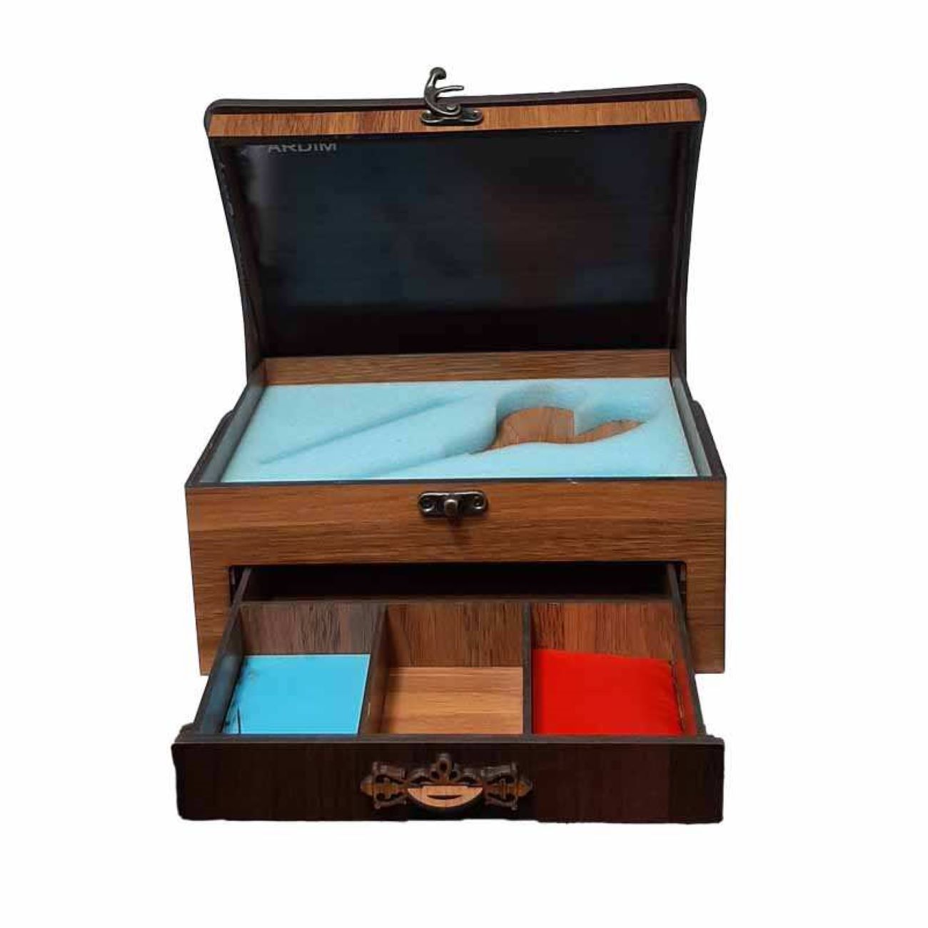 Wooden Sewing Box with Elegant Termeh Design