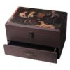 Wooden Sewing Box with Decorative Printed Design