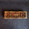 Wooden Tea Bag Organizer Box 4-Compartment Classic Brown Design