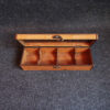 Wooden Tea Bag Organizer Box 4-Compartment Classic Brown Design
