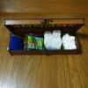 Wooden Tea Bag Organizer Box 4-Compartment Classic Brown Design