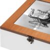 Wooden Tea Bag Organizer Box 4-Compartment with Transparent Lid