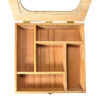 Wooden Tea Bag Organizer Box 5-Compartment Multi-Functional