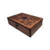 Seven-Compartment Wooden Tea Box in Warm Brown