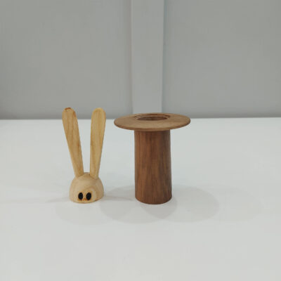 Brown Bunny Design Wooden Toothpick Dispenser