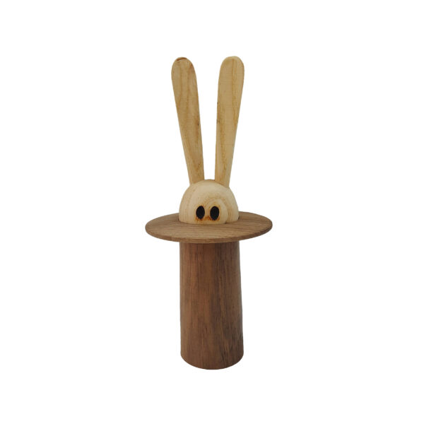 Brown Bunny Design Wooden Toothpick Dispenser