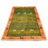 Genuine Persian Gabbeh Wool Rug Handwoven in Fars Geometric