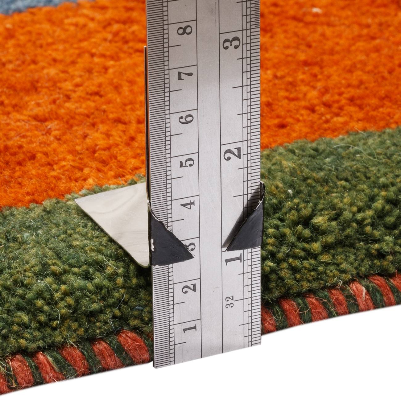 Genuine Persian Gabbeh Wool Rug Handwoven  in Shiraz Floral Blue