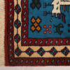 Authentic Persian Wool Carpet Hand-Knotted in Khorasan Animal Motifs Blue