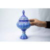 Handcrafted Persian Copper Sugar Bowl with Lid - Minakari Enameled
