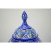 Handcrafted Persian Copper Sugar Bowl with Lid - Minakari Enameled