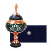 Handcrafted Persian Copper Sugar Bowl with Lid - Minakari Enameled Pishvaz