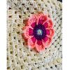 Crochet Throw for Sofa and Bed Floral Bohemian