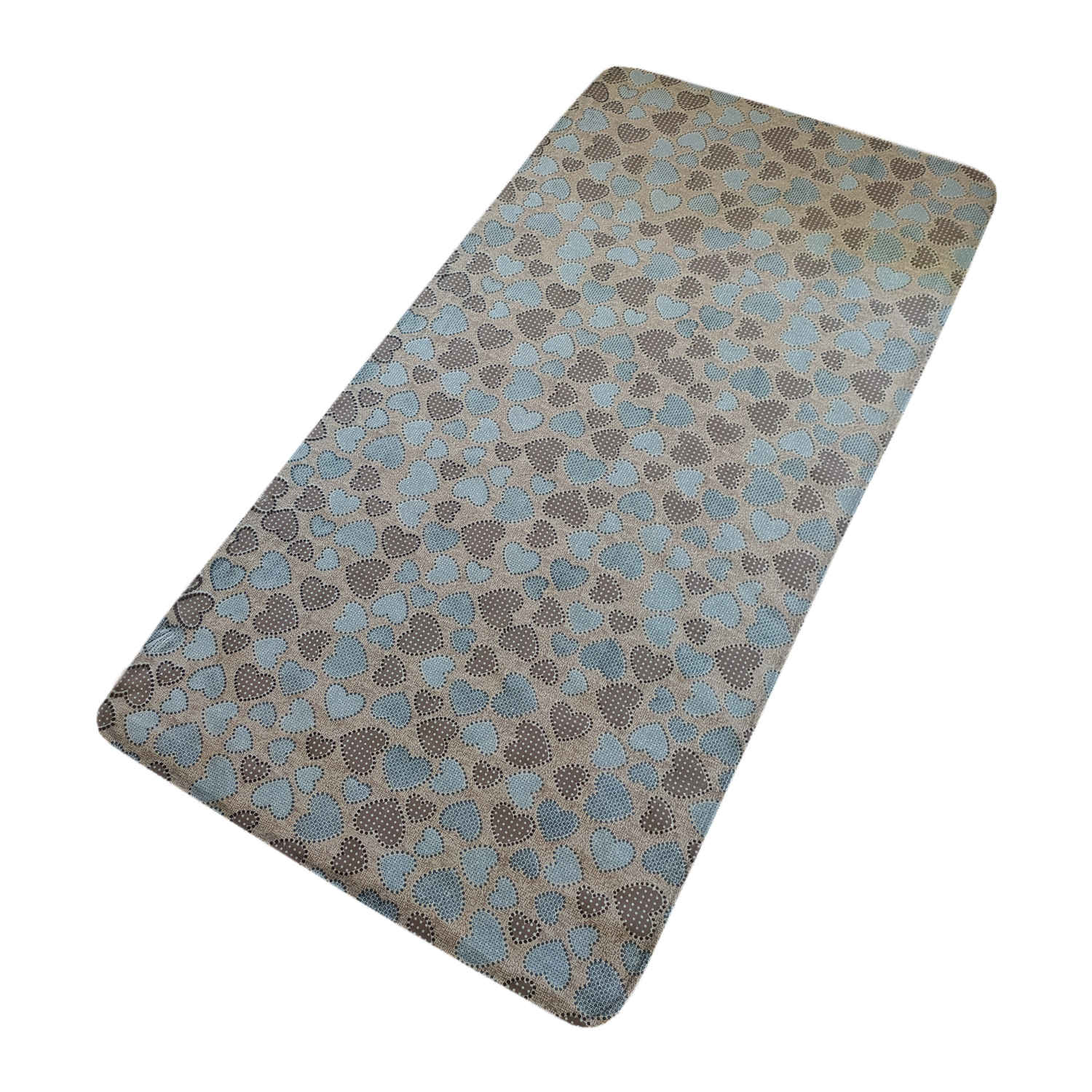 Cotton Mattress Cover – Fitted, Breathable, Washable Heart Design, 195×90 cm