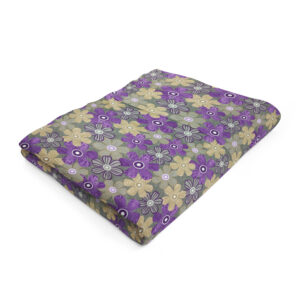 Cotton Mattress Cover – Fitted, Breathable, Floral Design with Zipper, 195×100 cm
