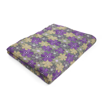 Cotton Mattress Cover – Fitted, Breathable, Floral Design with Zipper, 195×100 cm