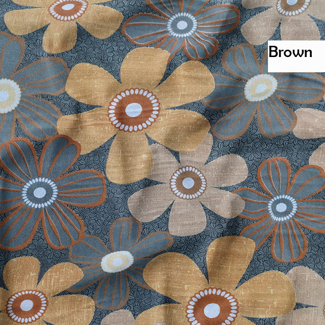 Cotton Mattress Cover – Fitted, Breathable, Floral Design with Zipper, 195×100 cm