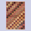 Genuine Persian Gabbeh Wool Rug Handwoven with Checkered Animal Motifs