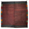 Genuine Persian Cotton Kilim Rug Handwoven in Kerman Crimson