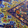 Genuine Persian Silk Carpet Hand-Knotted in Ghom Floral Blue