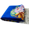 Genuine Persian Silk Carpet Hand-Knotted in Ghom Floral Blue
