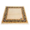 Genuine Persian Wool Carpet Hand-Knotted Bordered Cream